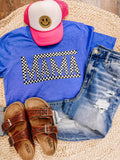 Checkered Mama Bella Canvas Graphic Tee